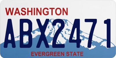 WA license plate ABX2471