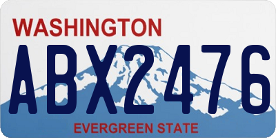 WA license plate ABX2476