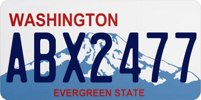 WA license plate ABX2477