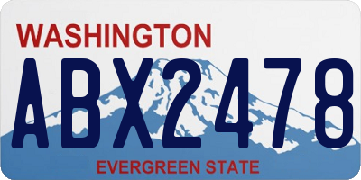 WA license plate ABX2478