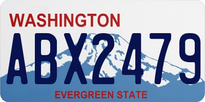 WA license plate ABX2479