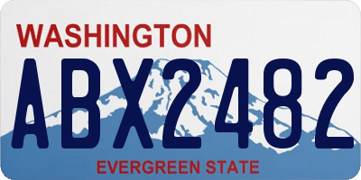 WA license plate ABX2482