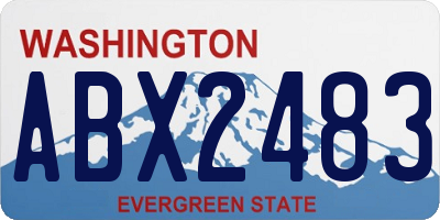 WA license plate ABX2483