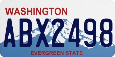 WA license plate ABX2498