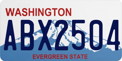 WA license plate ABX2504