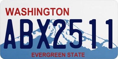WA license plate ABX2511