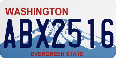 WA license plate ABX2516