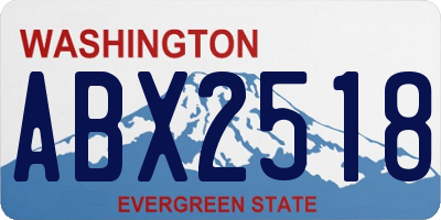WA license plate ABX2518