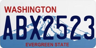 WA license plate ABX2523
