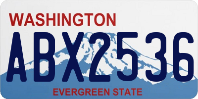 WA license plate ABX2536
