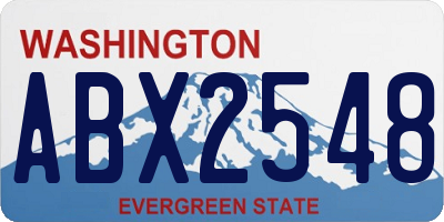 WA license plate ABX2548