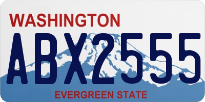 WA license plate ABX2555