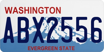 WA license plate ABX2556