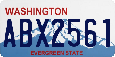 WA license plate ABX2561