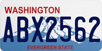WA license plate ABX2562