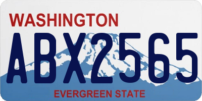 WA license plate ABX2565