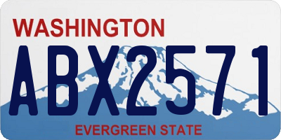WA license plate ABX2571