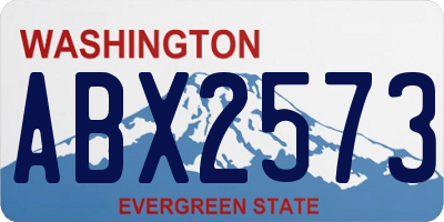 WA license plate ABX2573