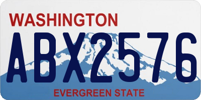 WA license plate ABX2576