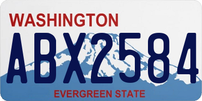 WA license plate ABX2584