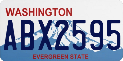 WA license plate ABX2595