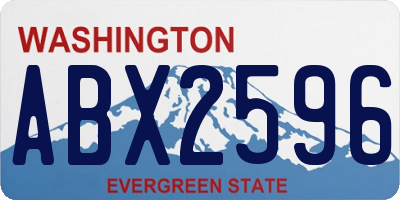 WA license plate ABX2596