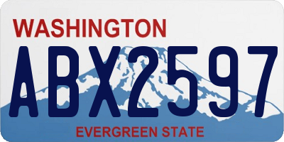 WA license plate ABX2597