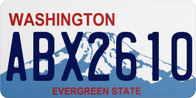 WA license plate ABX2610