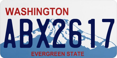 WA license plate ABX2617