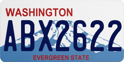 WA license plate ABX2622