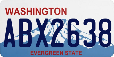 WA license plate ABX2638