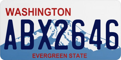 WA license plate ABX2646