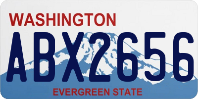 WA license plate ABX2656