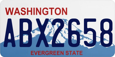 WA license plate ABX2658