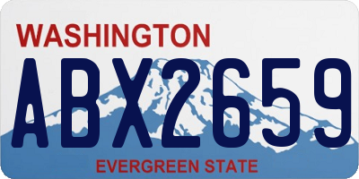 WA license plate ABX2659