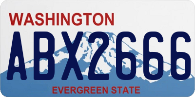 WA license plate ABX2666