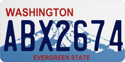 WA license plate ABX2674