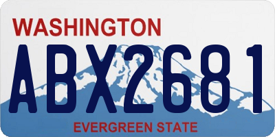 WA license plate ABX2681