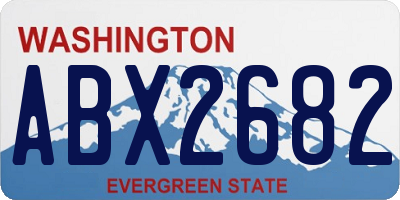 WA license plate ABX2682