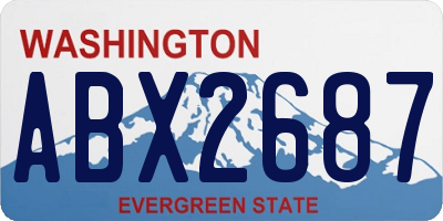 WA license plate ABX2687