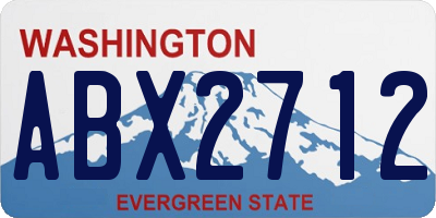WA license plate ABX2712