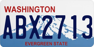 WA license plate ABX2713