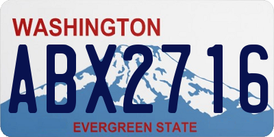WA license plate ABX2716