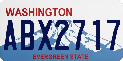 WA license plate ABX2717