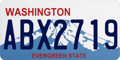 WA license plate ABX2719