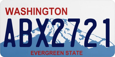 WA license plate ABX2721