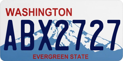 WA license plate ABX2727