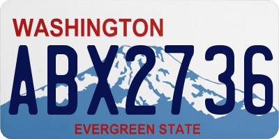 WA license plate ABX2736