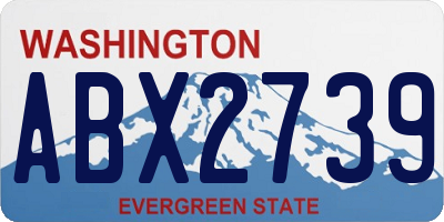 WA license plate ABX2739