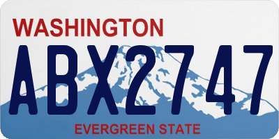 WA license plate ABX2747